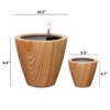 VisioGear 2-Pack Planter Pot for Indoor and Outdoor, Brown - Round Cone Planter Pot with Support Base, Brown, 10.2"*10.2"*9.4" - 3 of 4