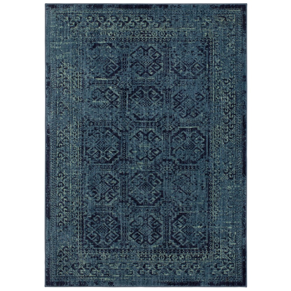 6'6inx10' Overdyed Area Rug Turquoise - Threshold™