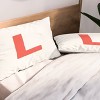 Deny Designs King April Lane Art Block Red Monogram L Microfiber Printed Pillow Sham - 2 of 3