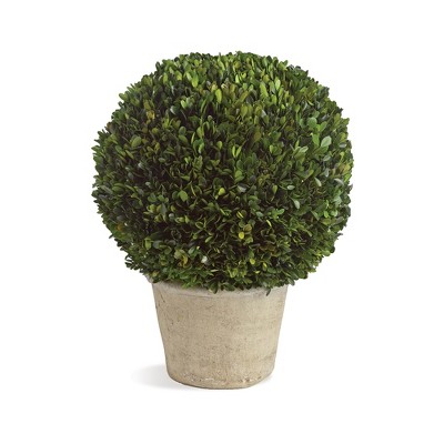 Plum & Post Boxwood 12" Faux (Fake) Ball In Pot