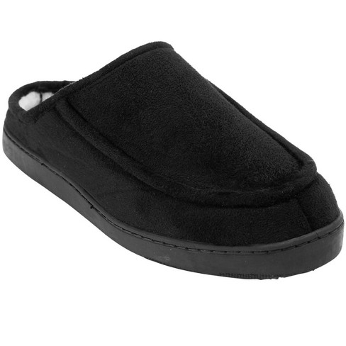 Alpine Swiss Peter Mens Memory Foam Wide Fleece Clog Slippers Slip On House  Shoes