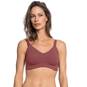 LeSensuel Coverage Wireless Bra Unlined Stretch Cotton High Womens Bras - - 1 of 3