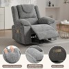 360° Swivel Rock Recliner Chairs Single Sofa with Vibration Massage and Heating for Living Room/Bedroom - 3 of 4