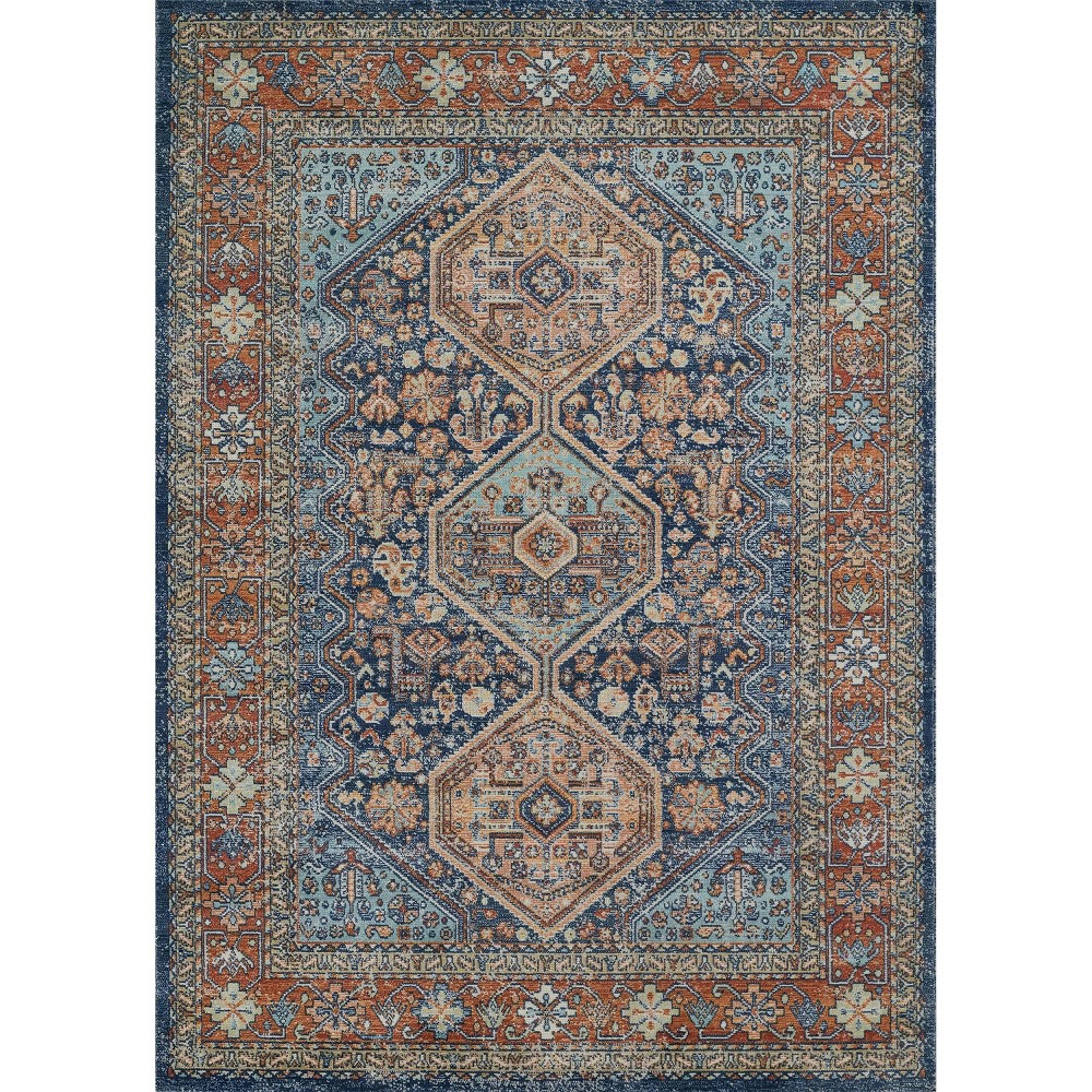 2'x3' Lillhan Zareen Accent Rug Navy - Momeni