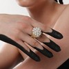 SOHI Women's Daisy White The Elizabethan Statement Ring - 3 of 4