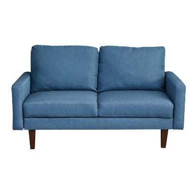 Linen Sofa Modern Couch Comfy Loveseat with Wooden Legs for Living Room, Bedroom, Office