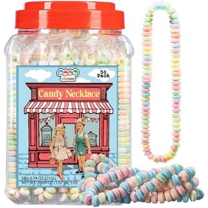 4YoreElves Individually Wrapped Candy Jewelry Party Favors Candy Necklaces Tub - 1 of 4
