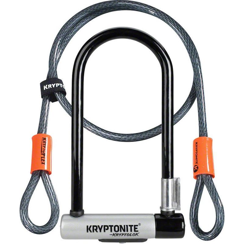 Kryptonite KryptoLok U-Lock 4 x 9" Black with Cable, 1 of 10