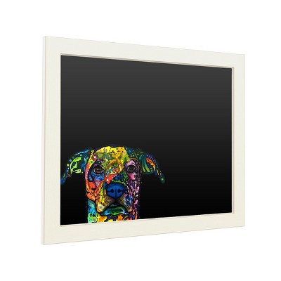 Dean Russo Fiesta Dog Chalkboard with White Frame