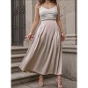 Women's Silk High Waist Maxi Skirt - 4 of 4