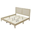 NicBex Natural Style Queen/King Solid Wood Bed Frame with Rattan Headboard,Modern Platform Bed for Bedroom,No Box Spring Needed - 4 of 4
