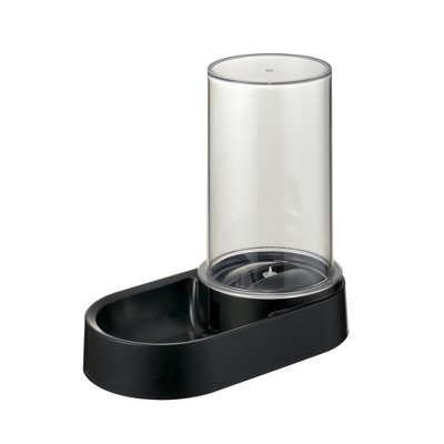 Black Elevated Automatic Gravity Pet Water Dispenser with Clear Tank
