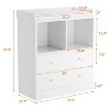 Baby Dresser with Changing Table Top, Nursery & Changing Station with Changing Pad, Sturdy Wooden Baby Changing Table Dresser for Bedroom - 3 of 4