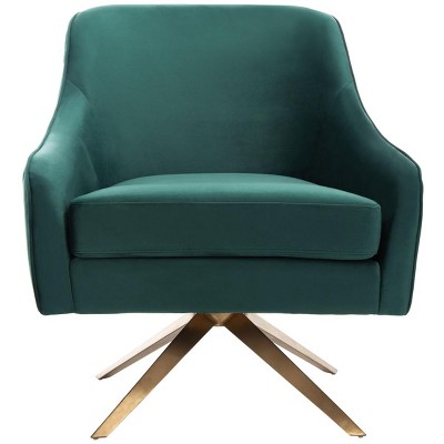 Leyla Swivel Velvet Chair - SFV4720 - Safavieh Couture