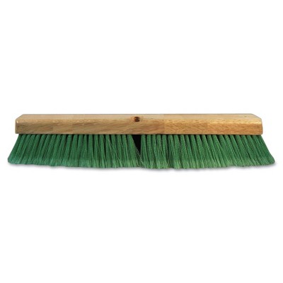 Boardwalk BWK20724 3 in. Flagged Recycled PET Plastic 24 in. Push Broom Head - Green