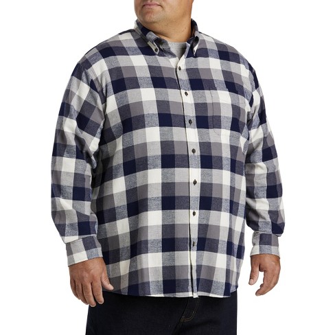 Clothing Shoes & Jewelry Essentials Men's Big & Tall Long-Sleeve Plaid Flannel Shirt fit by DXL 