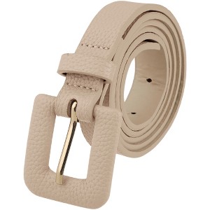 INSPIRE CHIC Womens 0.8" Width Textured Fashion Causal Faux Leather Waist Belts 1Pc - 1 of 4