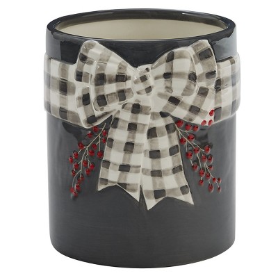 Park Designs Home For Christmas Utensil Crock - Black