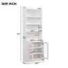 Tall Pantry Cabinet With Door,Versatile Sideboard Cabinet With Adjustable Shelves,Pantry Storage Cabinet,Pantry Cabinets in kitchen-Cuddlewood - 4 of 4