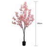 Artificial Cherry Blossom Tree, Pink Fake Flower Tree, Faux Floral Plant in Cement Pot,Artificial Handmade Blossom Trees for Office Home Porch - 2 of 4