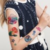 Wrapables Waterproof Glitter Temporary Tattoos, Birthday Party Favors and Supplies, Goodie Bag Fillers, 12 Sheets Mermaids - 4 of 4