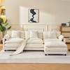 108'' Chenille L-Shaped Modular Sectional Sofa with Deep Seats and Ottoman, 4-Seat Cloud Couch with Pillows - 4 of 4