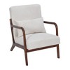 TOAOTBNBO Modern Leisure Accent Chair with Wood Legs, Comfortable Armchair with High Back Wide Single Sofa Chair for Living Room - 2 of 4