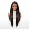 Jessie's Wig 28 Inch Long Straight Wig Middle Part Synthetic Hair 13x6 Lace Wigs Shiny Brown 1 Pc/Pack - 3 of 4