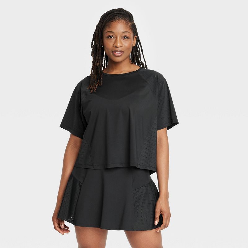 Women's Mesh Boxy Short Sleeve Shirt - All In Motion™, 3 of 6