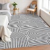 Abstract Washable Area Rug Non-Slip Throw Rug with Rubber Back, Low Pile Stain Resistant Boho Geometric Carpet for Living Room, Bedroom Dining Room - 2 of 4