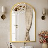 Arched Anti-Fog Bathroom Mirror - 8mm Explosion-Proof Glass, Rust-Proof Aluminum Frame, Wall Mounted-Gold - 3 of 4