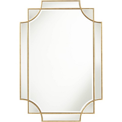 Possini Euro Design Possini Euro Marten 30 3/4" x 45 1/4" Gold Wall Mirror