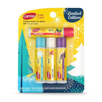 Carmex Daily Care Limited Edition Lip Balm Sticks - 4pk