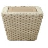 Coffee Table 16.9"H, Acacia Wood & Metal, White & Natural, Modern Square Design by Zuo Modern - 3 of 4