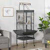 Large Bird Cage, Metal Bird Fight Cage with Play Top, Rolling Stands, Feed Bowls, Wide Tall Parrot Cage for Parakeets, Conures, Cockatiel, Cockatoo - 2 of 4