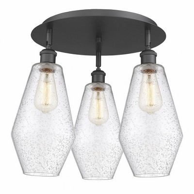 Cindyrella - 3 Light Flush Mount In Industrial Style-14.5 Inches Tall and 18.75 Inches Wide