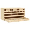 vidaXL Chicken Laying Nest 3 Compartments 28.3"x13"x15" Solid Pine Wood - 4 of 4
