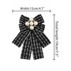 INSPIRE CHIC Women's Ribbon Pin Fashion Beads Pre-Tied Plaid Pattern Brooch Bow Tie - 2 of 4