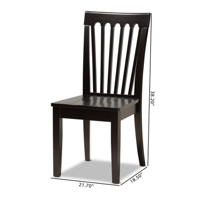 Sleek Dark Brown Wood and Cane Low Arm Chair