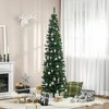 FONTOI 7ft Slim Artificial Christmas Tree Decorative Pencil Pine Tree for Home Office Holiday or Party Celebration, Green, 36.61"*7.87"*9.06" - 2 of 4
