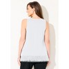 Catherines Women's Plus Size Ponte Knit Lace Tank - 3 of 4