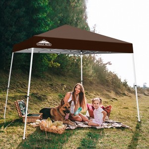 EAGLE PEAK Slant Leg Pop-up Canopy Tent Easy One Person Setup Instant Outdoor Beach Canopy Folding Portable Sports Shelter - 1 of 4