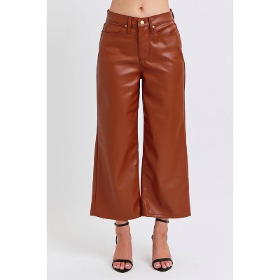 Women's High Waist Tummy Control Faux Leather Jeans - Judy Blue