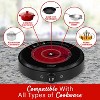 Brentwood 1,300-Watt 10-In. Countertop Ceramic Glass Cooktop Surface with Single 8-In. Infrared Burner, Black - 3 of 4