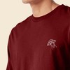 Dalix UFO Embroidered Cotton Classic Fit Long Sleeve Crewneck Tee Shirt Mens - 4 of 4