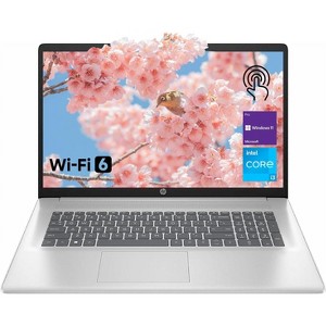 HP Essential 17-CN3103NR Laptop – 17.3" HD+ Touch, i3-N305, 32GB RAM, 128GB + 1TB, UHD Graphics, Wi-Fi 6, Windows 11 Pro, Silver - 1 of 4