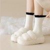 Anna-Kaci Women's 3 - Pack Cable Knit Crew Socks with Soft Comfortable Fabric and Contrast Cuff Detail - 3 of 4
