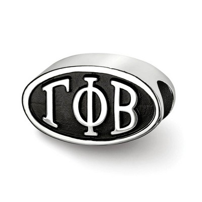 Black Bow Jewelry Sterling Silver Gamma Phi Beta Greek Life Bracelet Bead Charm