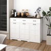 58 in.W Kitchen Island with Hidden Trash Cabinet, Modular Storage & Height-Adjustable Shelves - 3 of 4