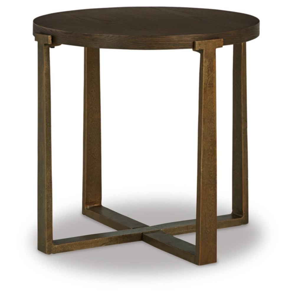 Photos - Dining Table Ashley Balintmore End Table Metallic Brown/Beige - Signature Design by 